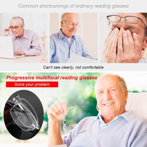 Progressive Multi-Focus HD Folding Reading Glasses