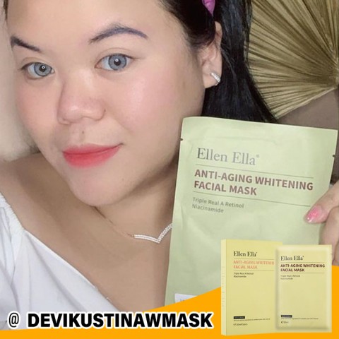 ชุดมาส์กหน้า ELLEN ELLA ทริปเปิ้ลเรตินอลนิโคตินาไมด์ต่อต้านวัย 1 กล่องมี 5 ชิ้น-แนะนำโดย Devikustinaw