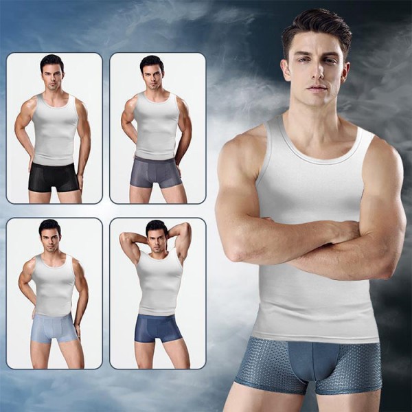 4pcs Ice Silk Men's Breathable 3d Magic ..