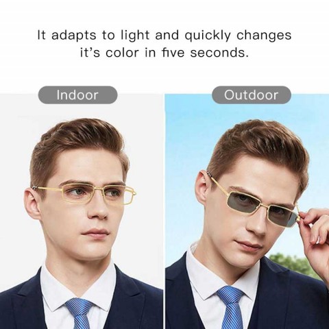 2021 Gold Folding Transition Progressive Multifunctional Reading Glasses