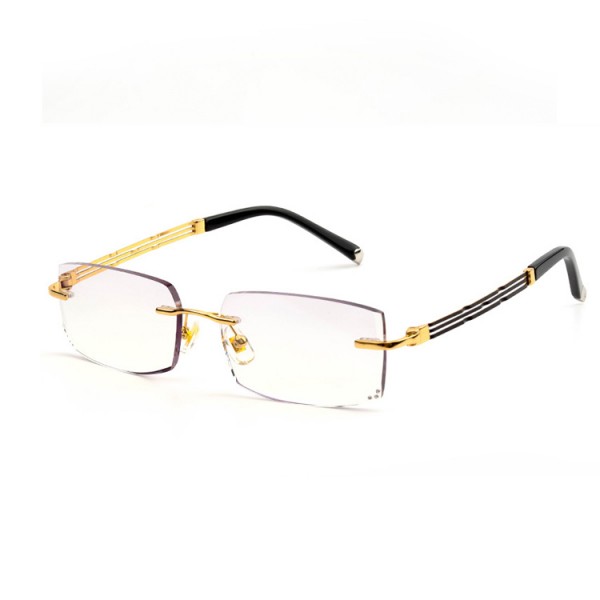 Fashion diamond-cut gold reading glasses