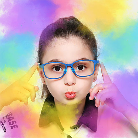 Unicorn color series children anti-blue light glasses